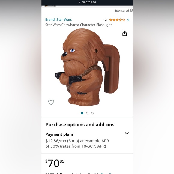 Star Wars Chewbacca Character Flashlight - Picture 6 of 7